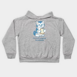 Not Judging, Analyzing, Kitten Kids Hoodie